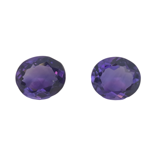 Amethyst pair 9.78 ct