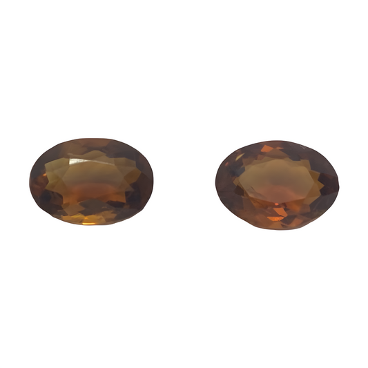 Hessonite garnet pair 7.48 ct