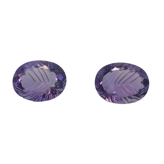 Amethyst pair 16.35 ct